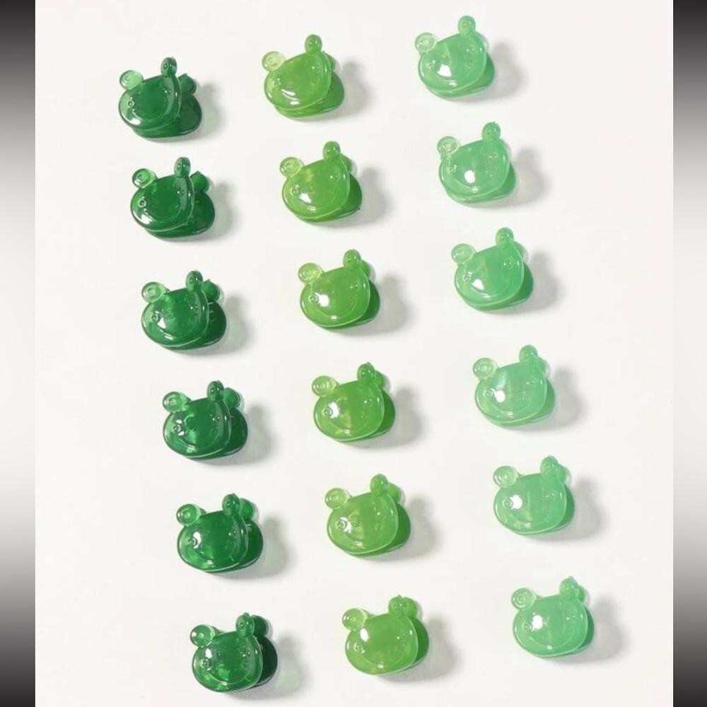 🐸 18 smiling frog mini hair claw set Y2K 90s 2000s hair styles NEW! Froggies💕
